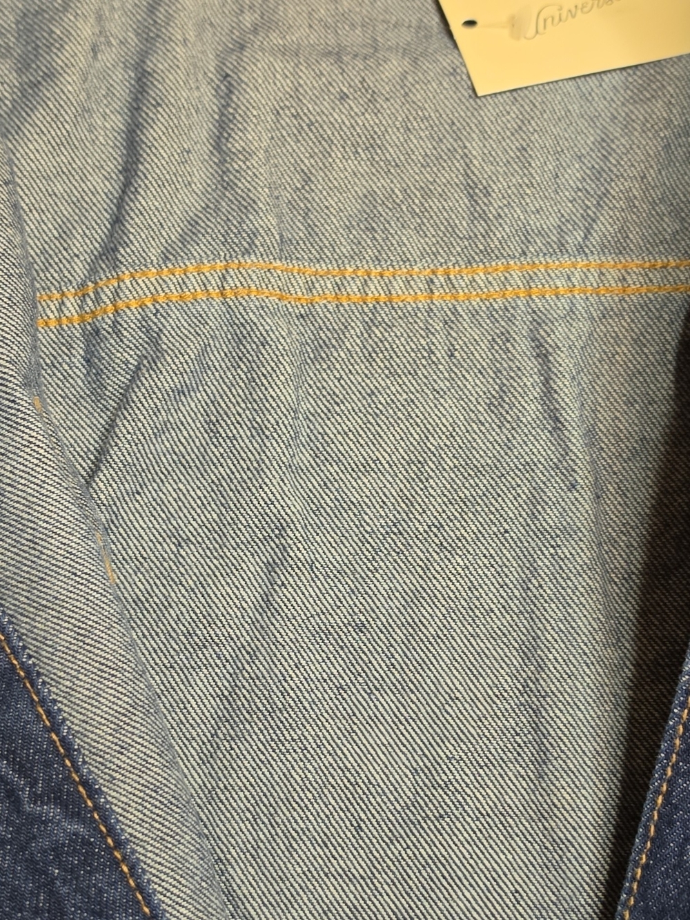 Universal Thread Dark Wash Denim Women's Jacket with Contrast Stitching - Picture 6 of 11